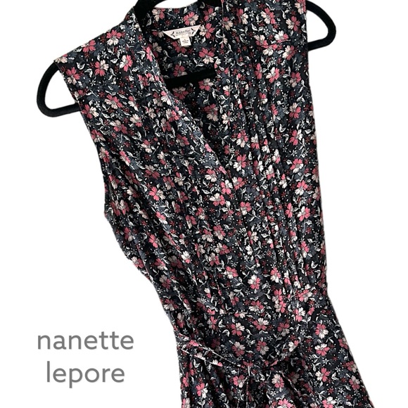 Nanette Lepore Dresses & Skirts - NANETTE LEPORE | NWOT | SLEEVELESS BLACK FLORAL SWING DRESS | SIZE: 8